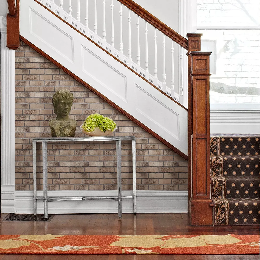 3D Coffee Brown Brick Peel and Stick Wall Tile