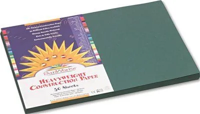 Construction Paper 58 Lbs. 12 X 18 Dark Green 50 Sheets/Pack