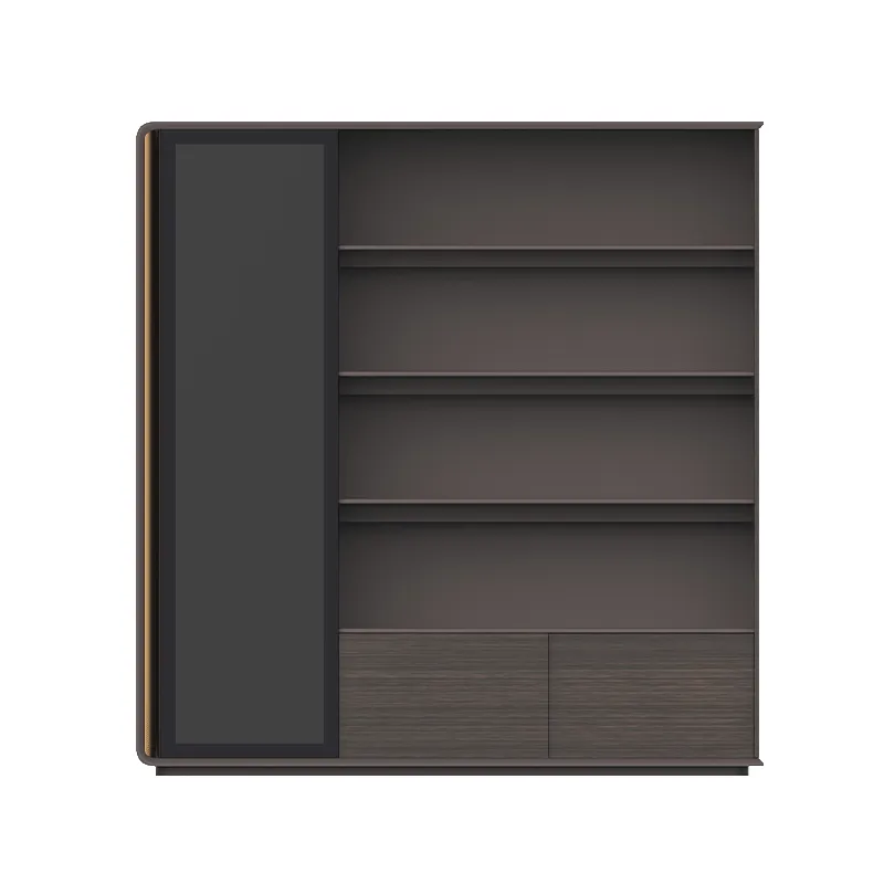 Contemporary Executive Office Desk with Rounded Edge Design