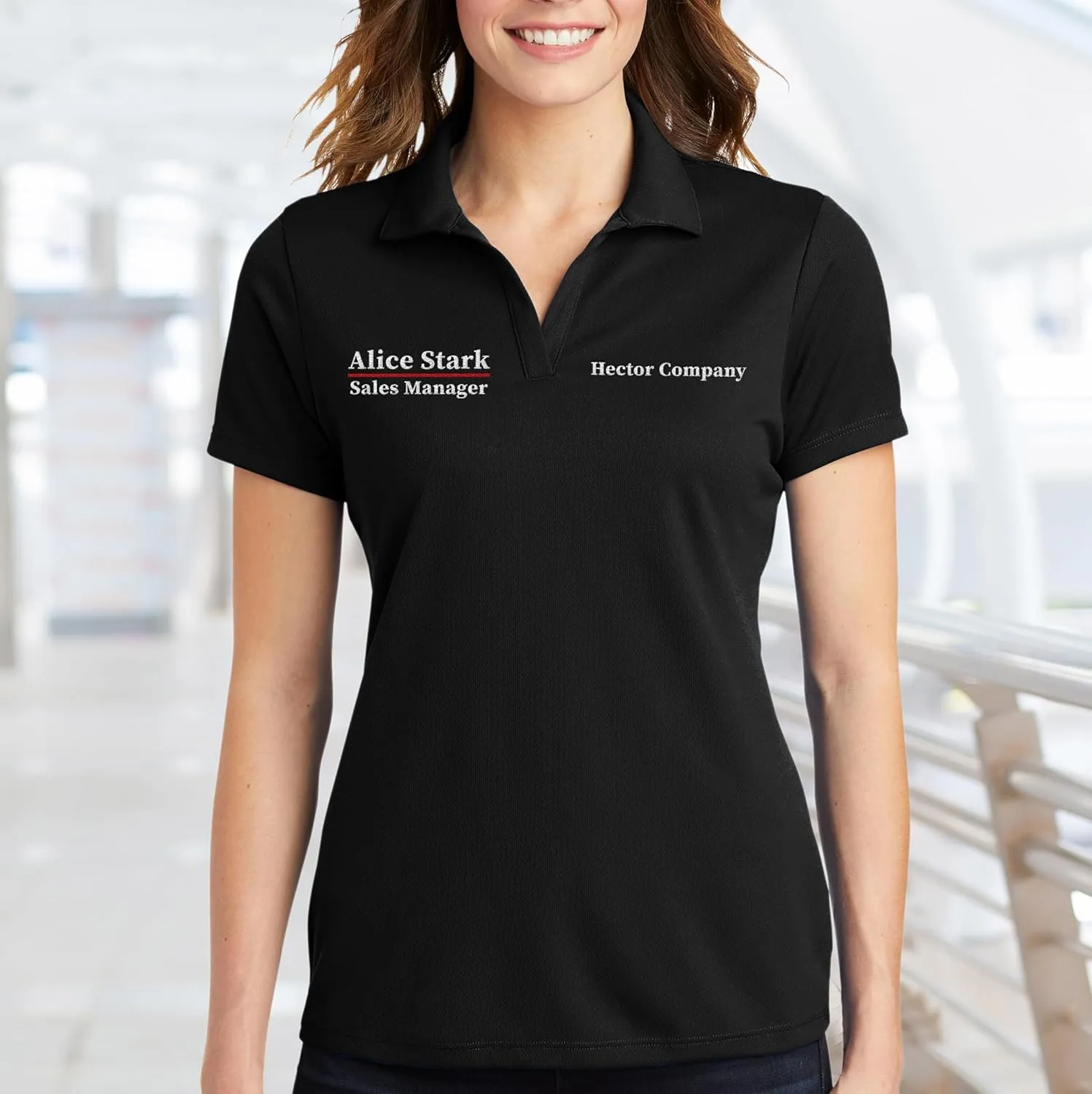 Custom Embroidered Polo Shirts for Women Personalized Embroidery Add Your Text Name