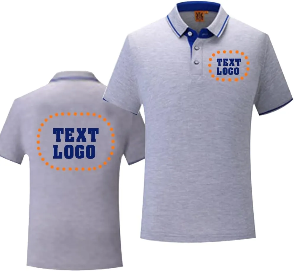Custom Men's Women's Novelty Polo Shirts Add Your Own Text Logo Design Workwear Personalized Tshirt Teamshirt