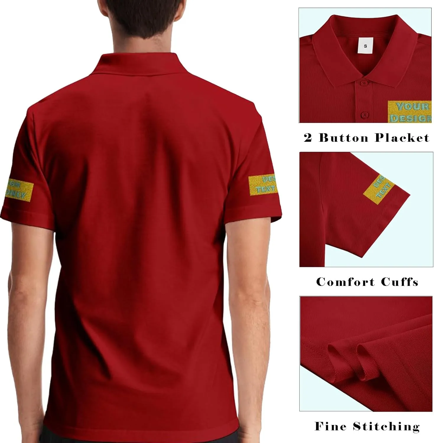 Custom Polo Shirts Design Your Own Logo Photo Name Customized for Men Company Polos Personalized Golf Tshirts S-4XL