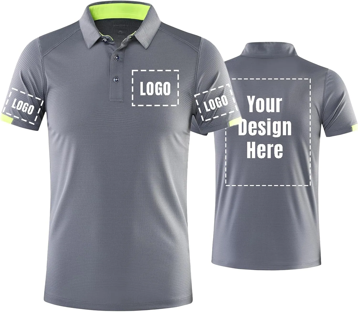 Custom Polo Shirts for Men Women Print Your Design Personalized T-Shirt with Logo Text Photo Short Sleeves
