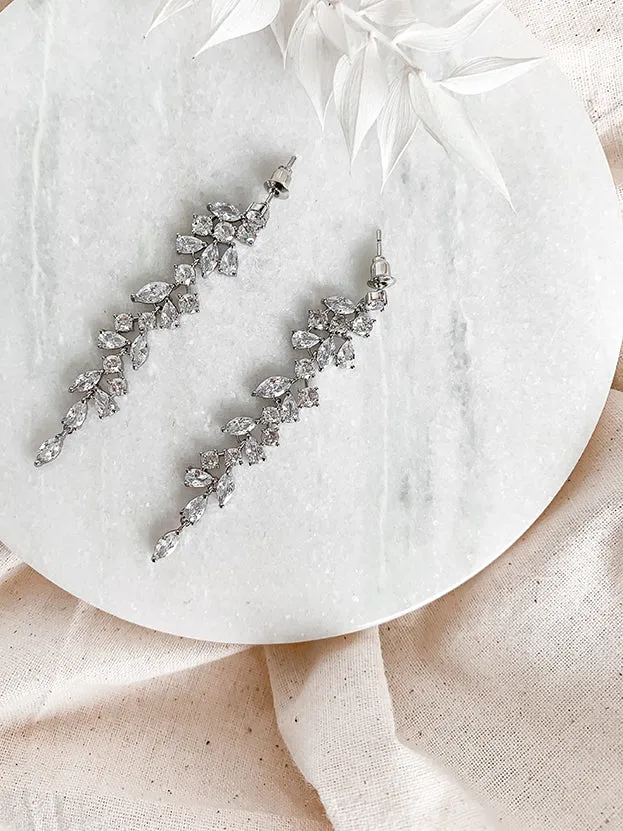 Emma - Crystal Drop Earrings