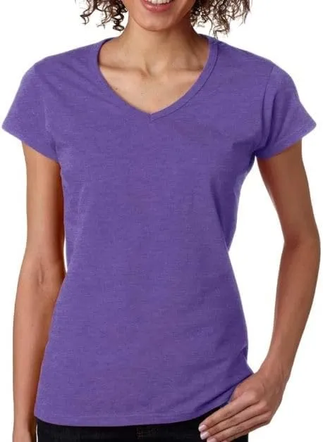 Gildan Women's Heavy Cotton V-Neck T-Shirt, 2-Pack