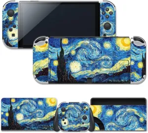 GilGames Stickers Decals Cover for Nintendo Switch, Skin Protector Durable Full Set Wrap Protection Faceplate Console Dock