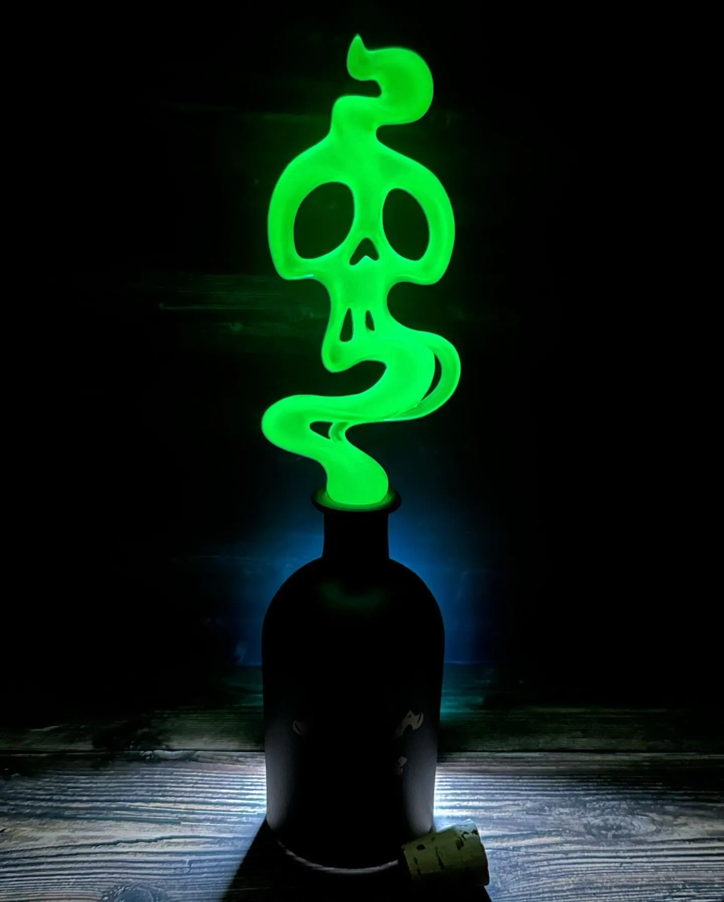 GREEN SKULL TOXIC TONIC BOTTLE TOPPER by Saint Monday Studio