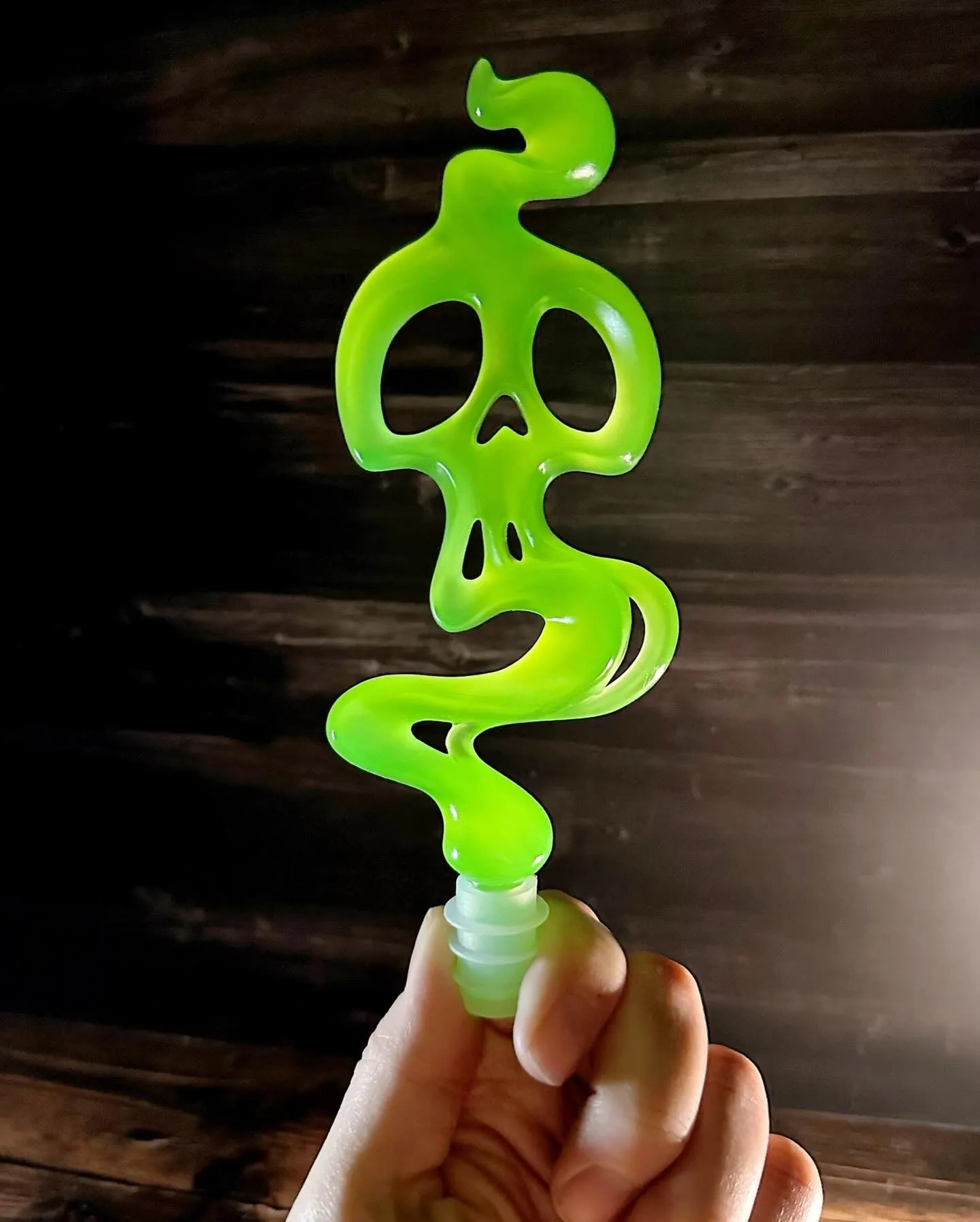 GREEN SKULL TOXIC TONIC BOTTLE TOPPER by Saint Monday Studio