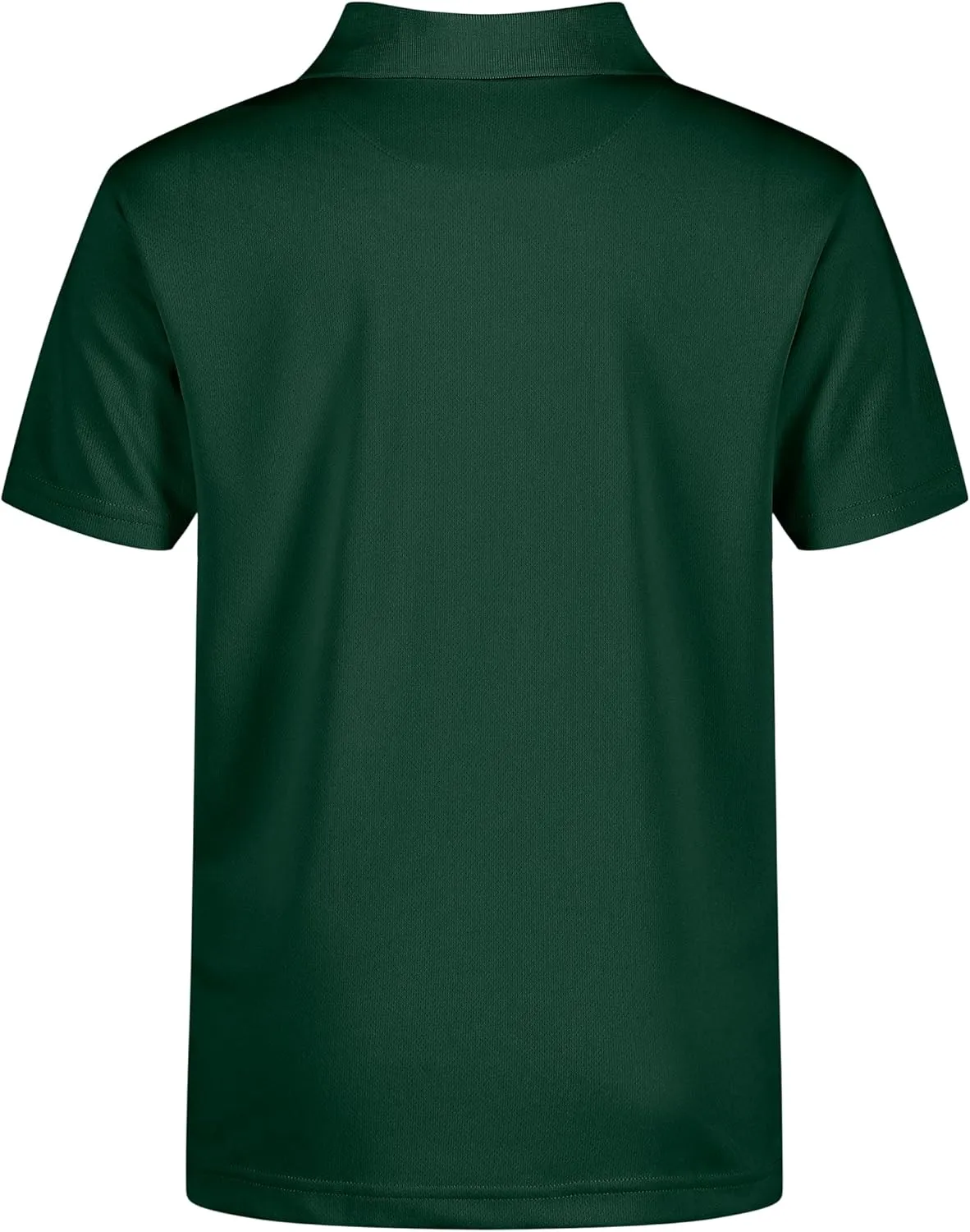 IZOD Boys' School Uniform Short Sleeve Polo Shirt, Button Closure, Moisture Wicking Performance Material