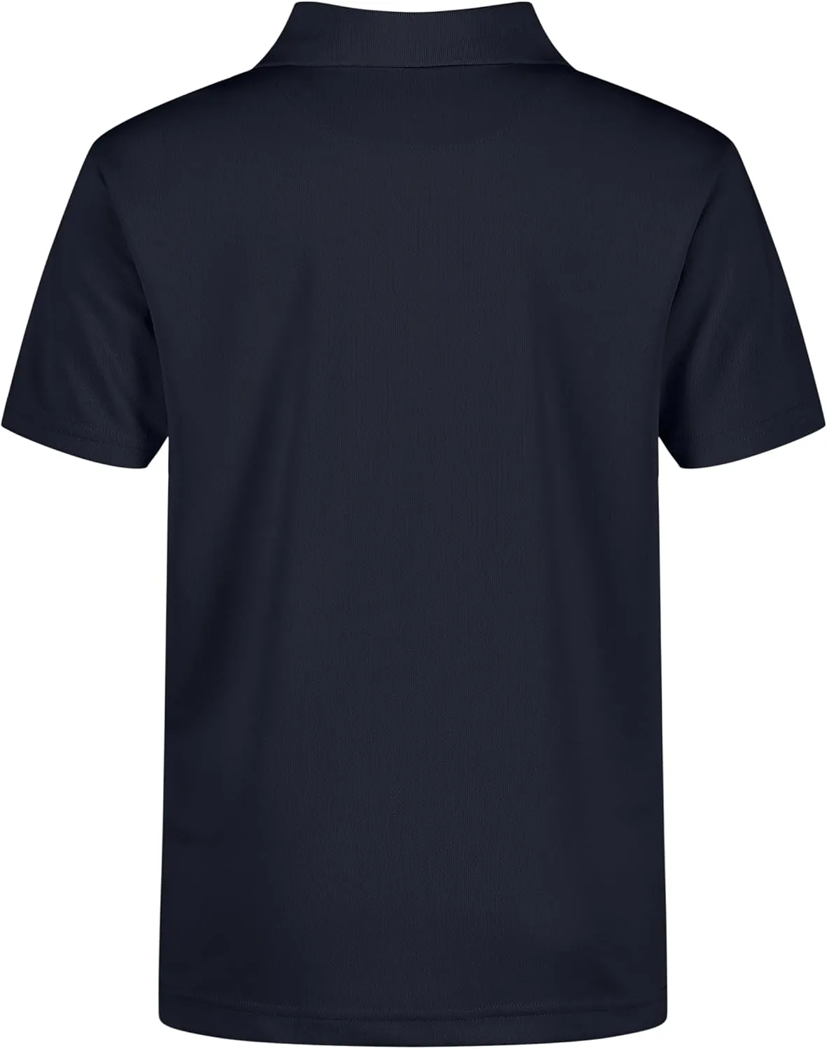 IZOD Boys' School Uniform Short Sleeve Polo Shirt, Button Closure, Moisture Wicking Performance Material
