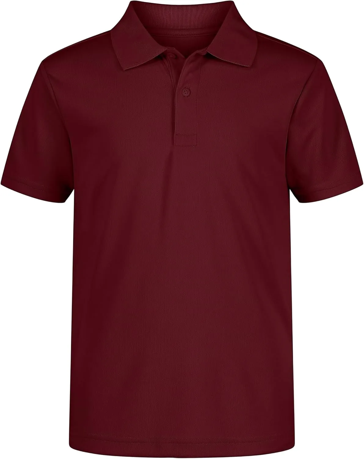 IZOD Boys' School Uniform Short Sleeve Polo Shirt, Button Closure, Moisture Wicking Performance Material