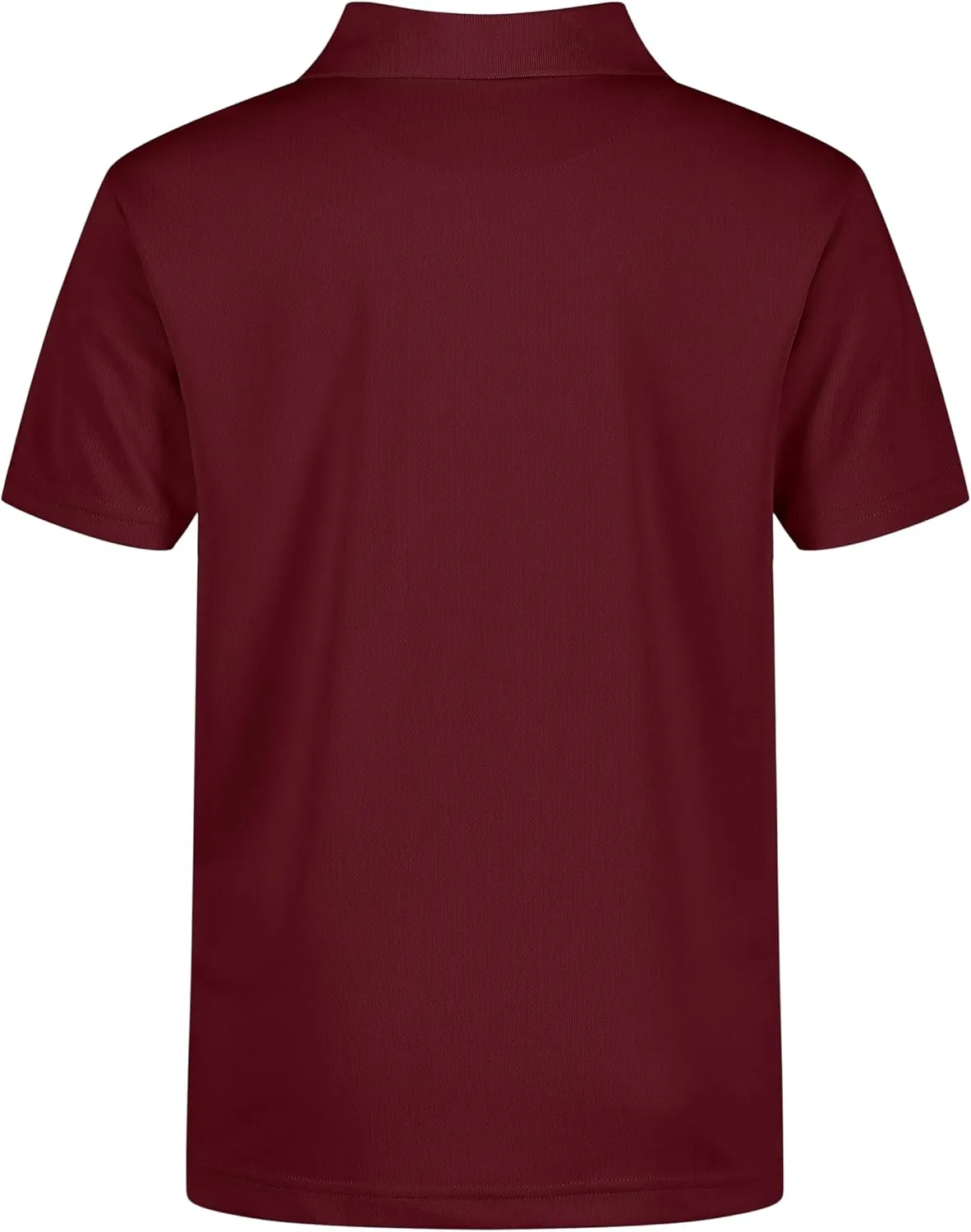 IZOD Boys' School Uniform Short Sleeve Polo Shirt, Button Closure, Moisture Wicking Performance Material