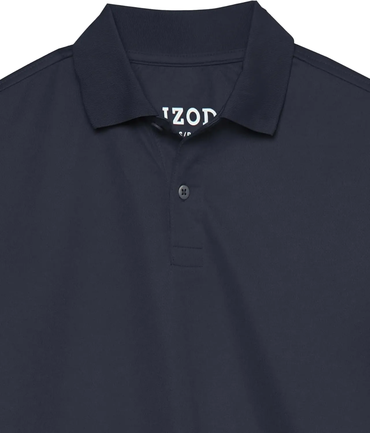 IZOD Boys' School Uniform Short Sleeve Polo Shirt, Button Closure, Moisture Wicking Performance Material