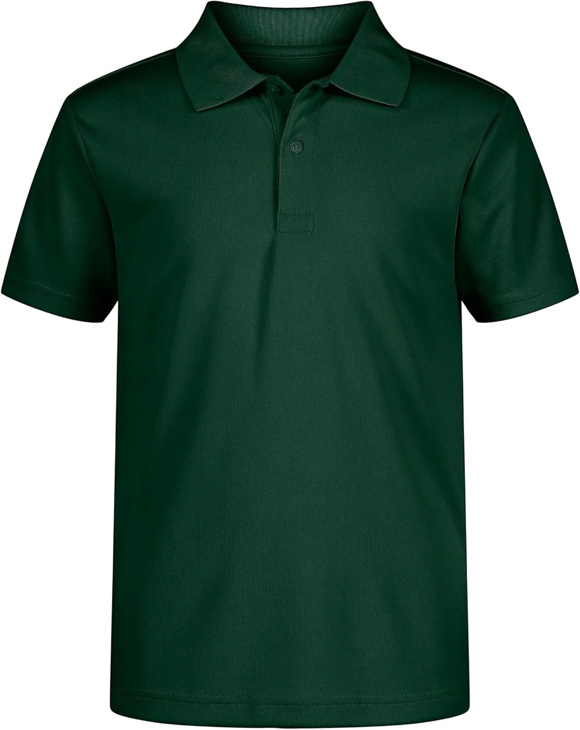 IZOD Boys' School Uniform Short Sleeve Polo Shirt, Button Closure, Moisture Wicking Performance Material