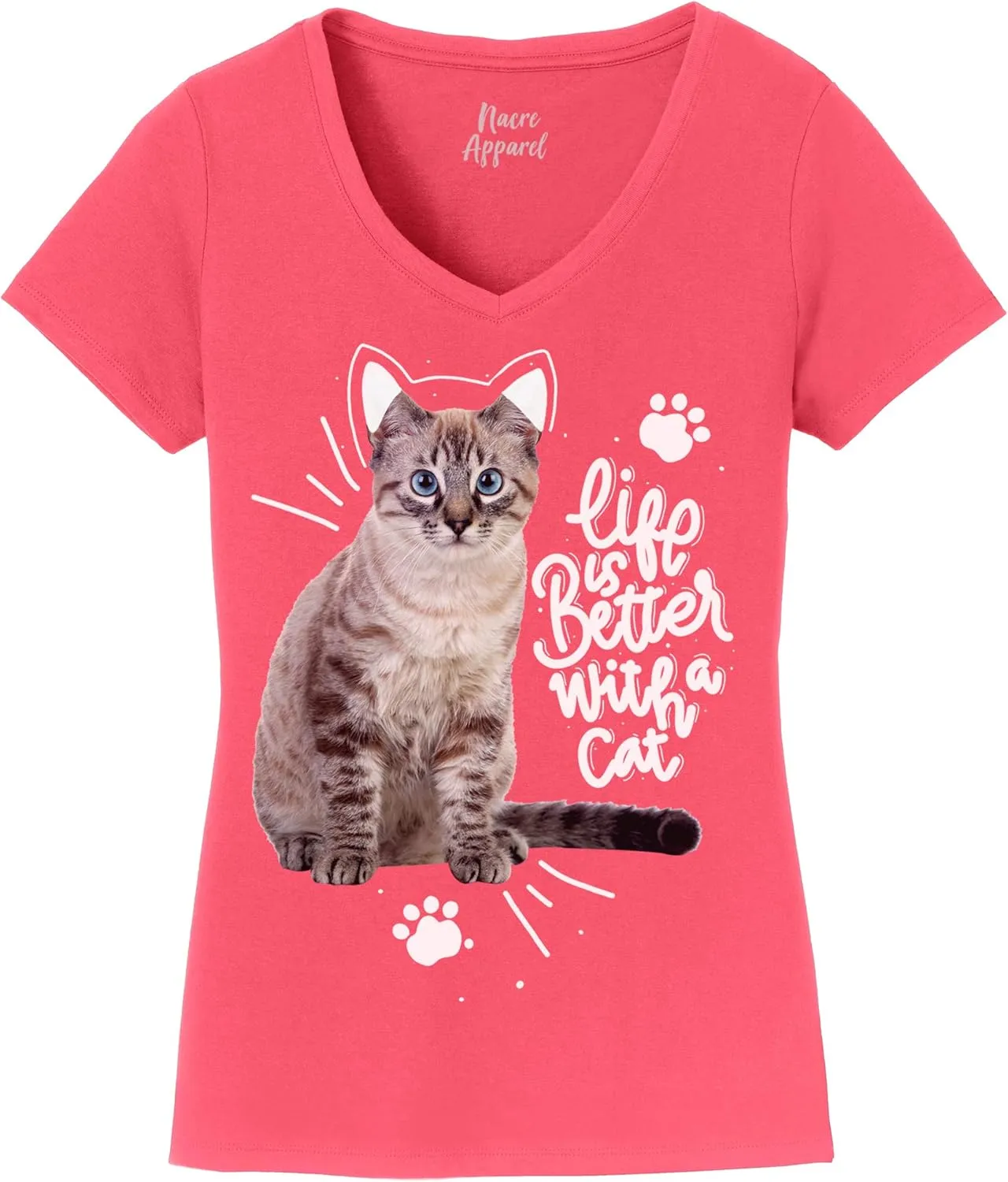 Personalized T-Shirts for Women Design Your Own Add Picture Photo Text Front Back Side Custom V Neck Shirts