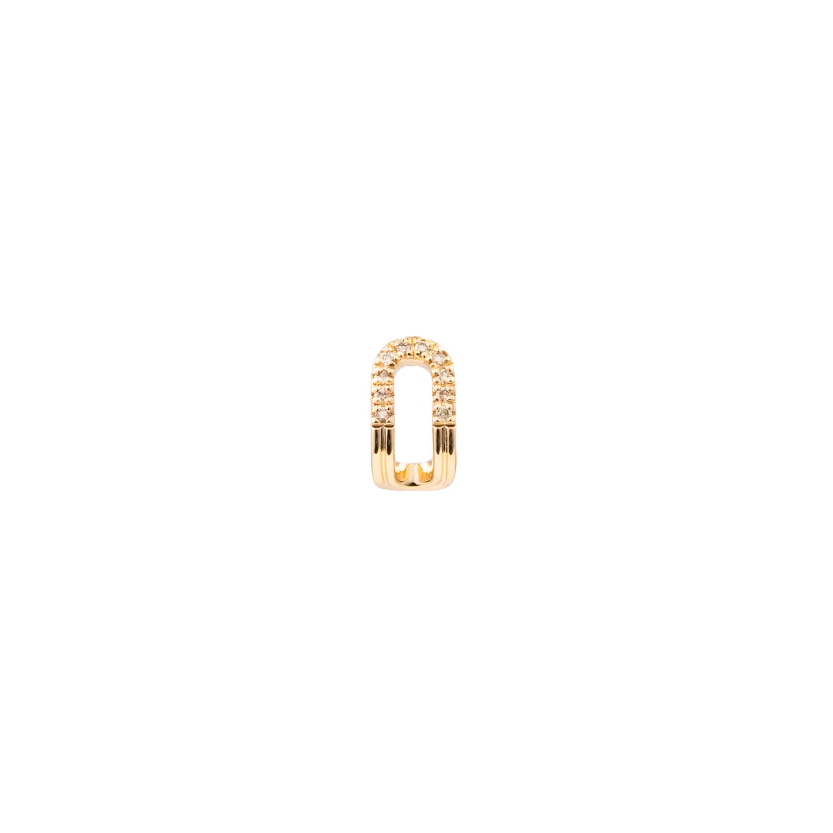 "Beluga" Oblong Diamond Earring
