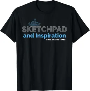 Sketch Artists Art Enthusiasts City View Illustrators Design T-Shirt