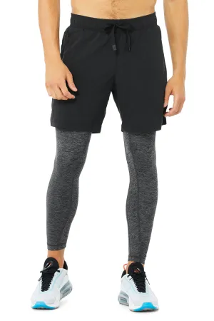 Stability 2-In-1 Pant - Black/Dark Grey Marl