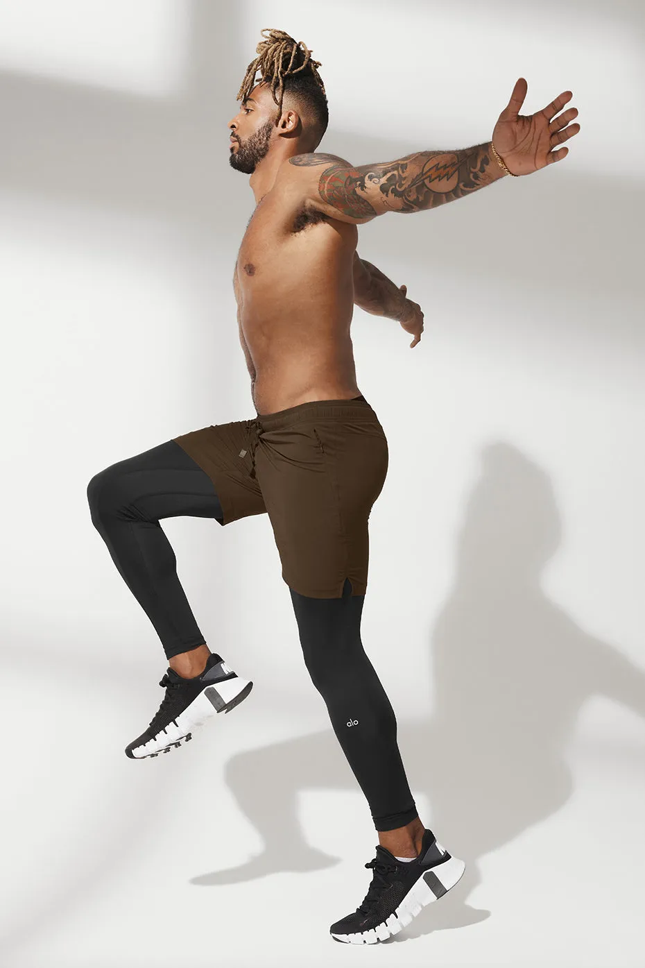 Stability 2-In-1 Pant - Espresso/Black