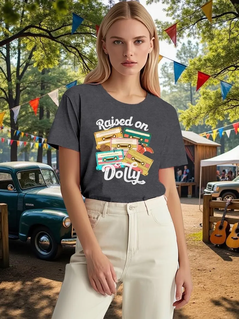 Women Country Music Shirts Summer Nashville Country T-Shirt Vintage 80s Cassette Tape Tee Tops